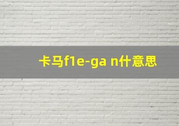 卡马f1e-ga n什意思